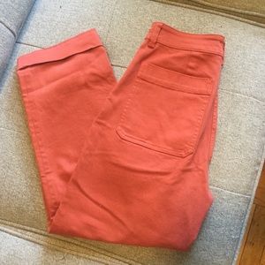 Everlane straight leg crop pant in faded red NWOT